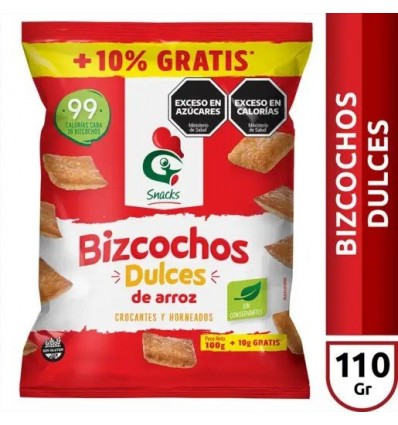 10 SNACKS DULCES 110 GRS $ 1150   MOLINOS MAX